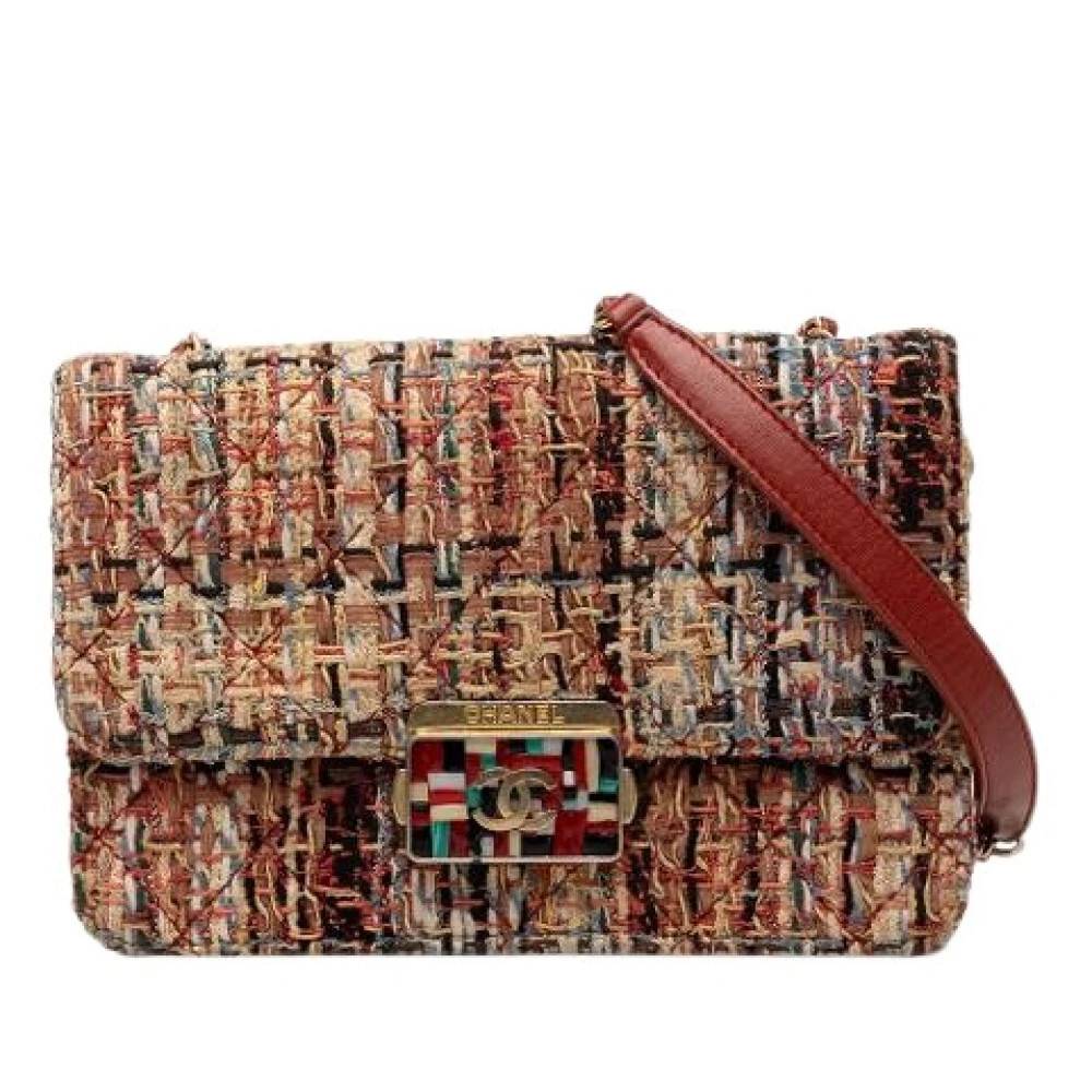 Chanel Vintage - Pre-owned Quilted Tweed Flap Bag Vintage - Dam - ONE Size - Tweed