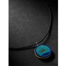 Jacquie Aiche - Gold, Turquoise, Lapis and Cord Pendant Necklace - Men - Blue