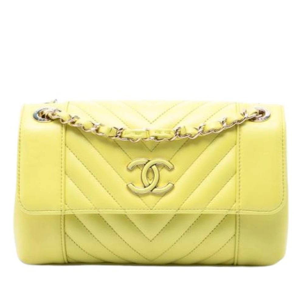 Chanel Vintage Pre-owned Vintage Skuldertaske - Vintage - Dame - Gul - ONE SIZE - Uld