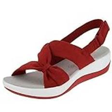 CXHJCQ sandaler kvinnor sandaler stängd tå sandaler kvinnor plattform kilar sandaler kvinnor sandaler plusstorlek, Röd, 37 EU