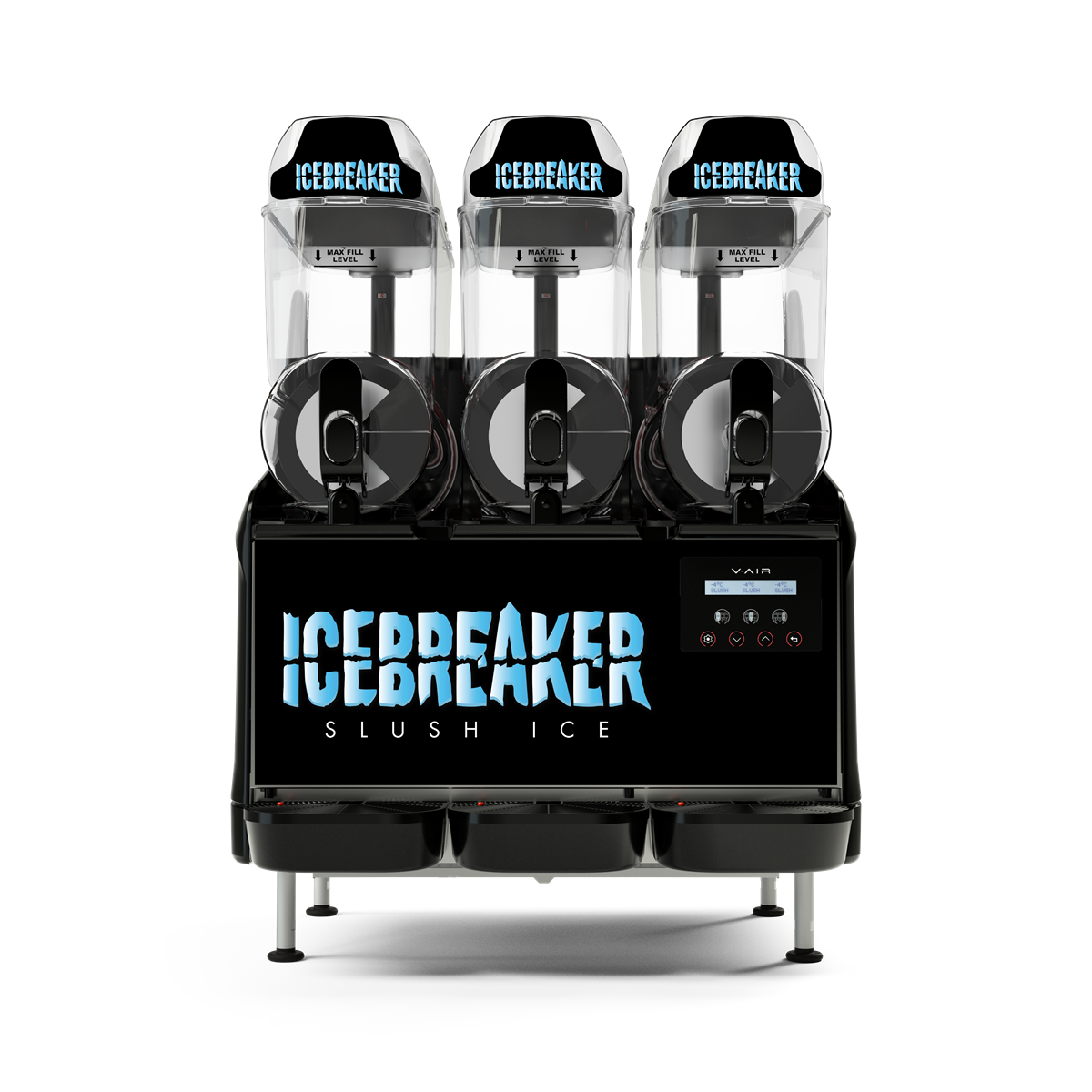 V-AIR 3 Classic ECO R-290 Slush ice-maskin med 3 behållare à 12 liter