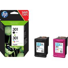 HP 301 Sort Farve (cyan, magenta, gul)