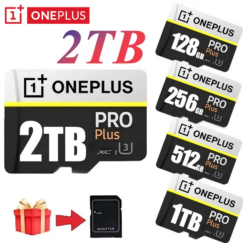 OnePlus 2TB MAX-Speed V30 A2 4K SD Card 512GB 256GB Memory Card 1TB Micro TF SD Adapter for Smart Phone/Tablet/PC Cross-Use