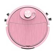 tinysiry Robotdammsugare, laddningsbar städare soprobot med enknappsstart, supersug Mini smart soprobot för hemstädning Rosa En storlek