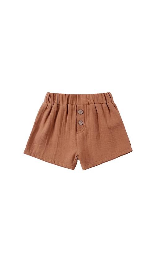 QUINCY MAE Woven Short in Burnt Orange. Size 4-5yr. Also in 12-18M, 18-24M, 2-3yr.