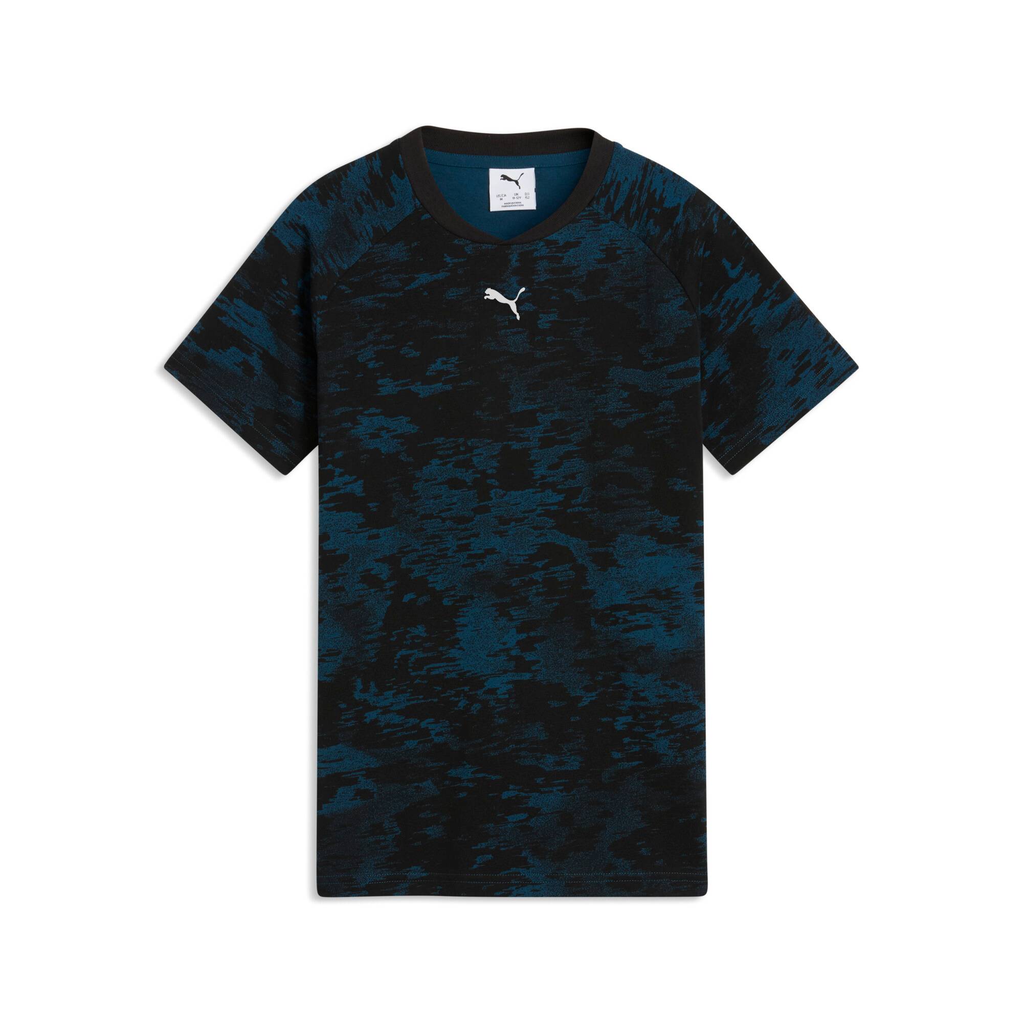 PUMA Sport Camo Tee Youth, Shop, Midnight Petrol, 15-16Y