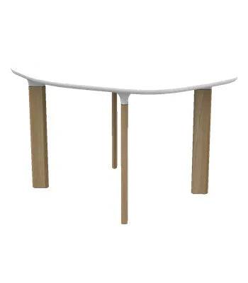 Analog Bord JH43 fra Fritz Hansen Hvid laminat / Hvid / Eg - Jacobsen Plus