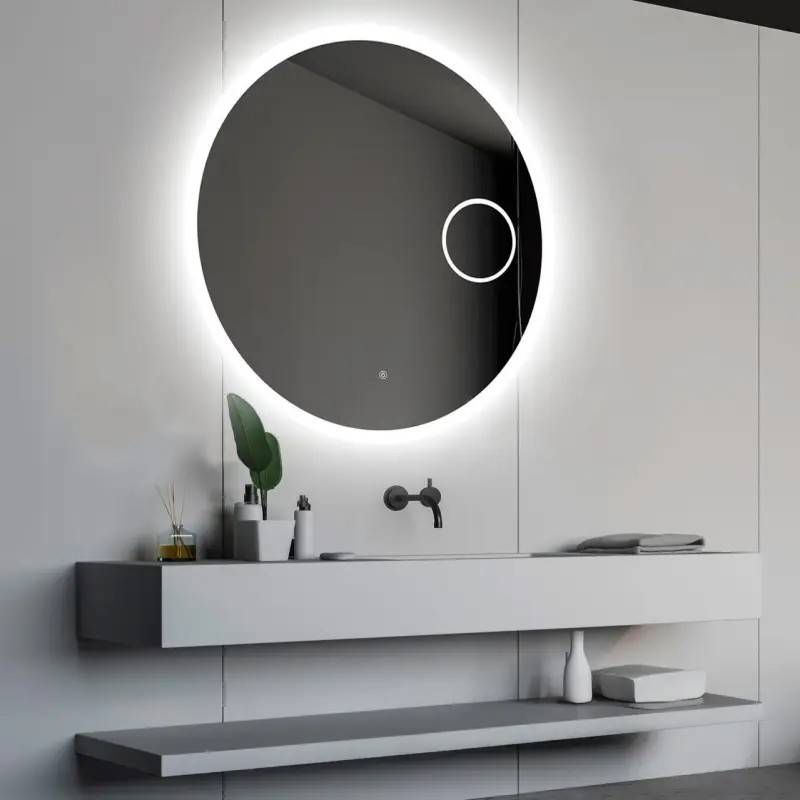 Nordic Bad Sandra 3 rundt LED-spejl, m/kosmetikspejl, Ø110 cm