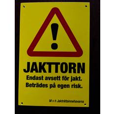 Skylt till jakttorn