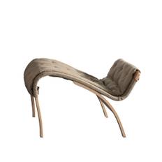 DUX - Pernilla 69 Fotpall, Bärande Väv Flax 21, Tyg Prisgrupp 1 Flax 21 - Fodskamler - Bruno Mathsson - Beige - Naturmateriale/Træ/Syntetisk