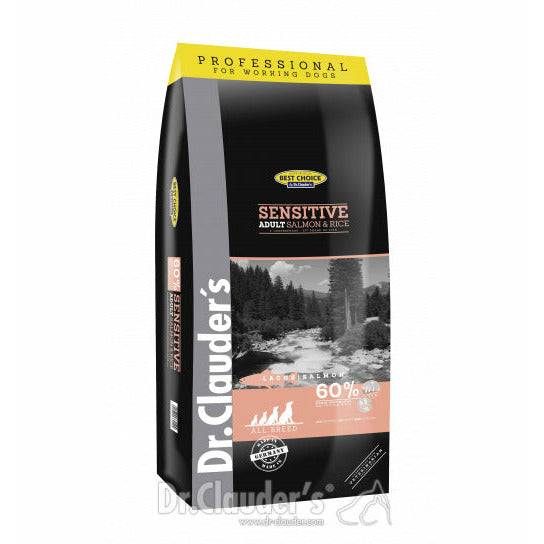 20kg Hundefoder med Laks og Ris | Glutenfri Tørfoder fra Dr.Clauder's - 20 kg