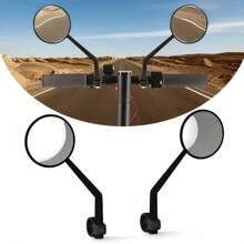 2-pack justerbara backspeglar för cykel, 360° roterbara sidospeglar för cykel, vidvinkelreflekterande speglar för mountainbikes, universella tillbehör - Svart (En-Storlek,1 st,2 st)