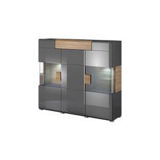 Highboard Torrao 39x147 cm - Antracit/Natur Förvaringsskåp