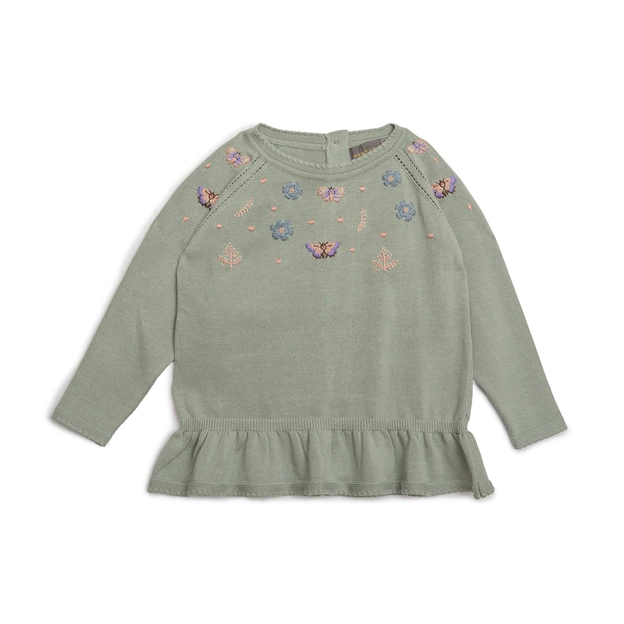 Sandra bluse - sage - 86/92