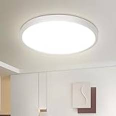 ZMH Taklampa LED kökstaklampa - 15W badrumslampa neutral vit platt Ø22cm sovrumsbelysning IP44 vattentät kökslampa vit halllampa rund för badrum hall vardagsrum