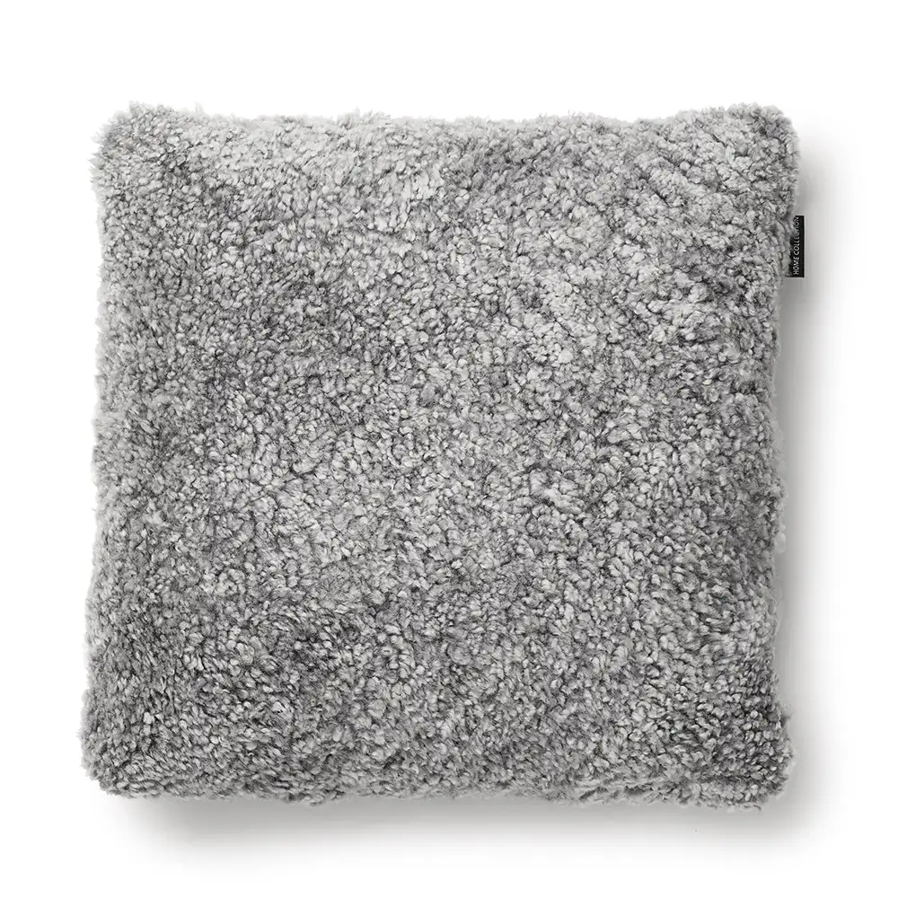 Skinnwille, Curly pudebetræk 45x45 cm Charcoal grey