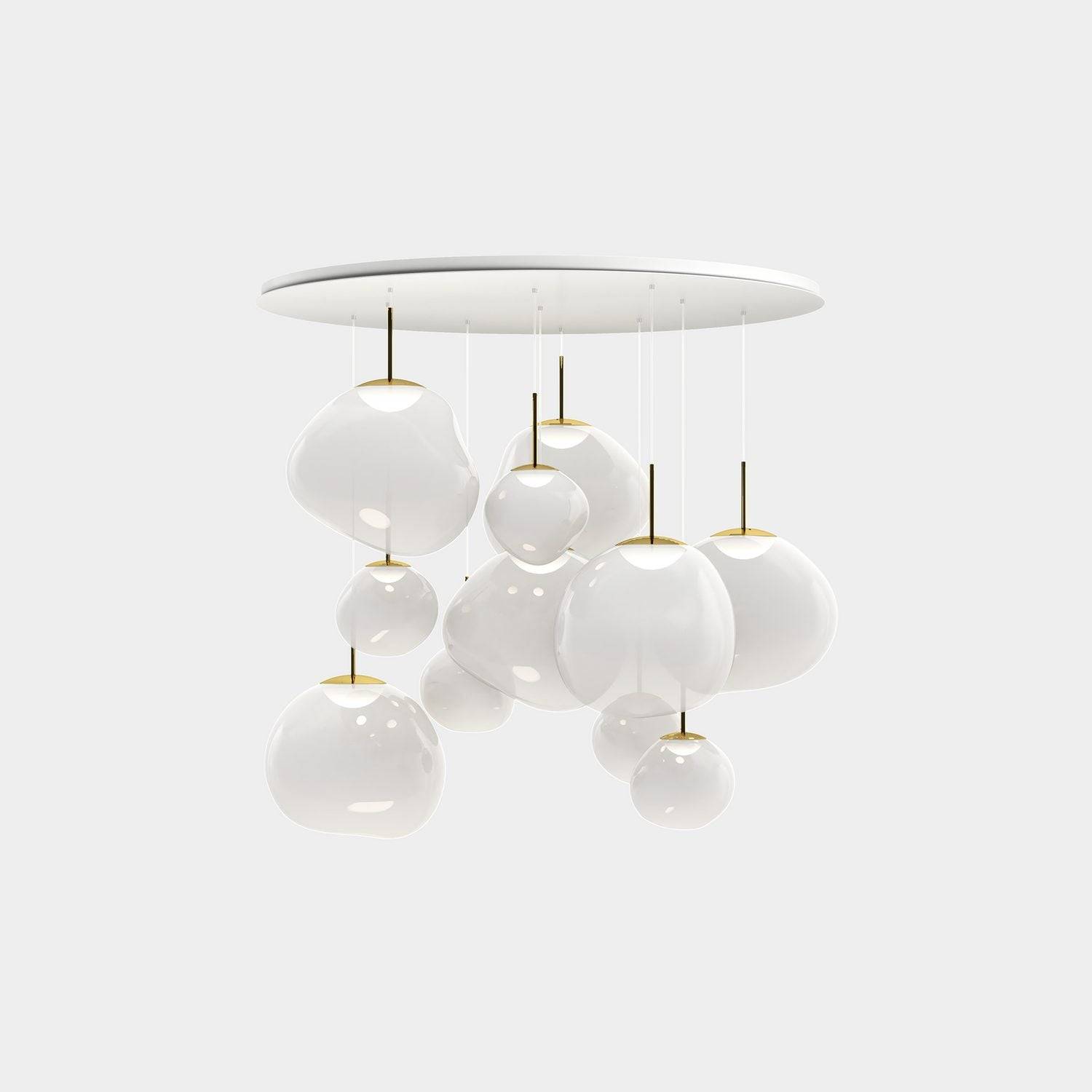 Tom Dixon - Melt Mega Pendelsystem LED Opalescent/Gold