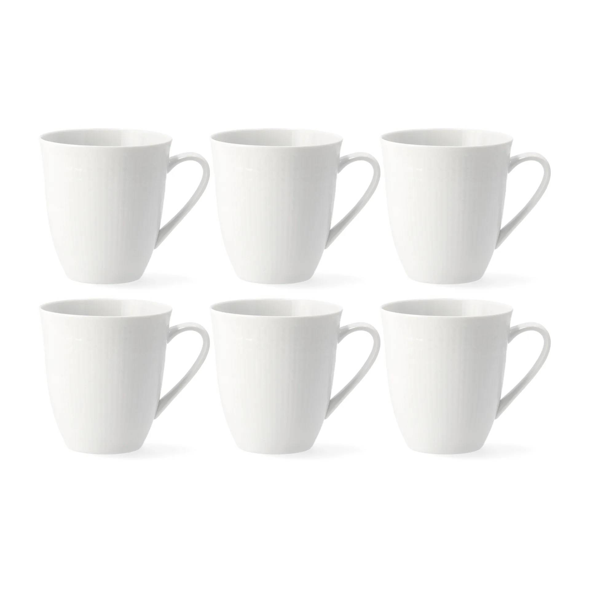 Rörstrand Swedish Grace mugg 50 cl, 6-pack snö (vit)