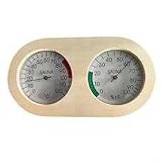 Zeroupshop bastu termometer hygrometer, trä 235 x 130 mm multifunktionell meter för ångbastu rum tillbehör