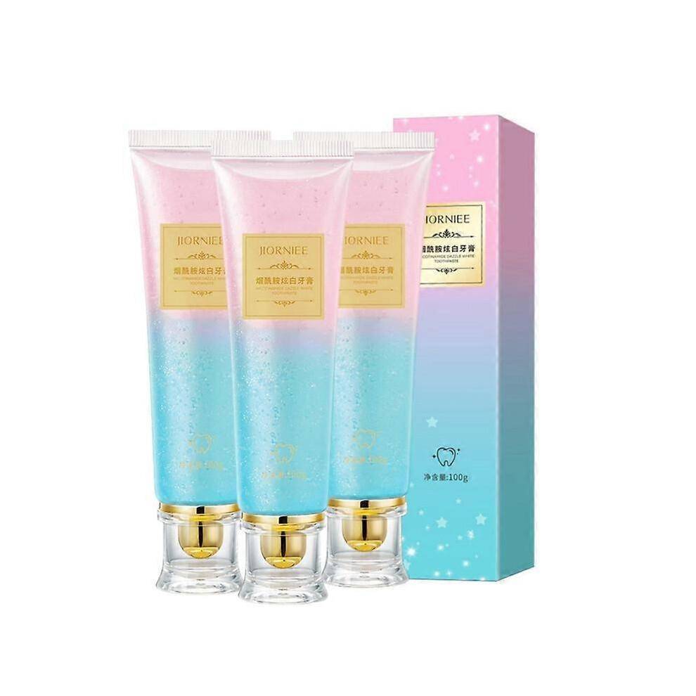 (3 st) 1-3x Niacinamid Vitgörande Tandkräm, Naturlig Niacinamid Tandkräm, Tandblekning mindre