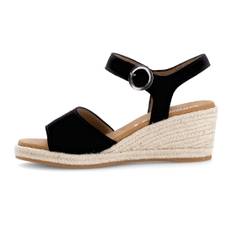 GABOR Sort ruskind sandal m. kilehæl