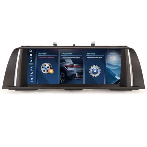 Erisin Qualcomm 10,25 tum Android 14 8-kärna 4 GB RAM 64 GB ROM bilradio Bluetooth GPS-navigering för BMW 5-serien F10/F11 CIC stöder IPS pekskärm iDrive CarPlay Android Auto DAB+ DSP WiFi iDrive OEM