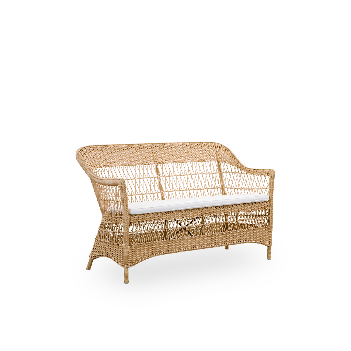 Charlot 2 Pers. Exterior Sofa - Antique Grey | ArtFibre & Aluminium / CY101 | White / A681 | Broad Striped | Navy - White