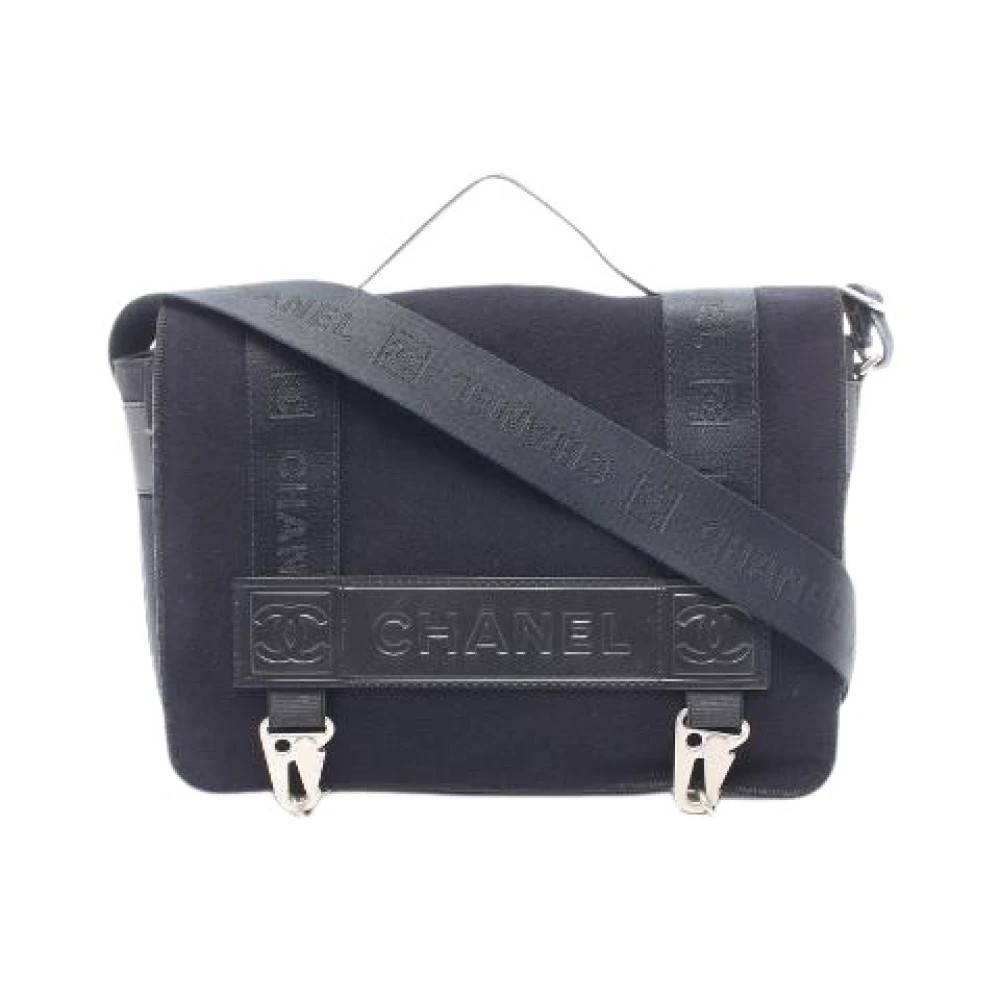 Chanel Vintage Pre-owned Sport Line Nylon Leather Shoulder Bag - Vintage - Dame - Sort - ONE SIZE - Uld