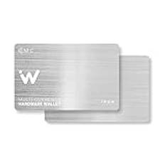 IronWallet NFC-kort - Paket med 2 - "Brushed Metal"-design för en kall kryptoplånbok - Lagring för Bitcoin, Ethereum med mera - Offline hårdvara säker smart plånbok - Myntlagring - Spara din seed-fras