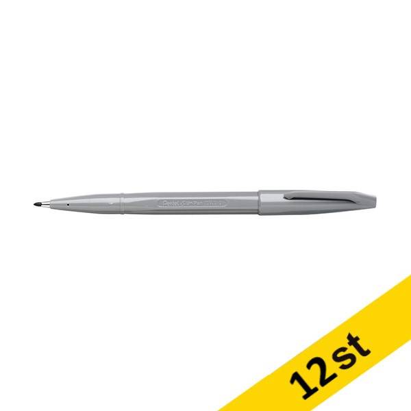 Fineliner 0.8mm | Pentel Sign S520 | grå | 12st