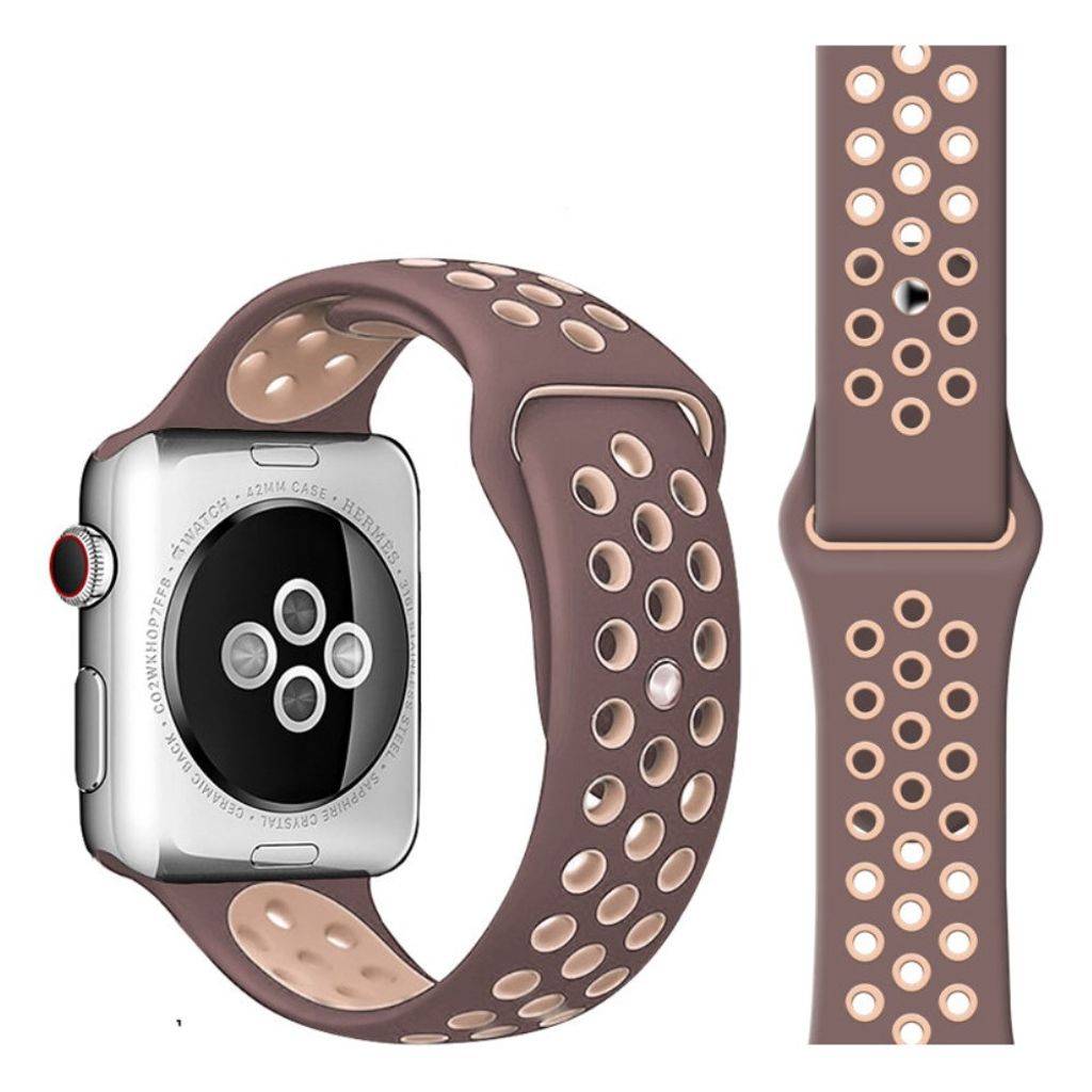 Apple Watch 38/40/41/42mm Silikone Urrem - Brun
