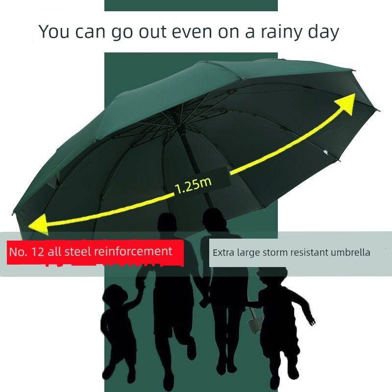 Stort förstärkt och förtjockat vindbeständigt paraply för män och kvinnor, Solskydd UV-paraply, Dubbelanvändning för sol och regn 110cm violett