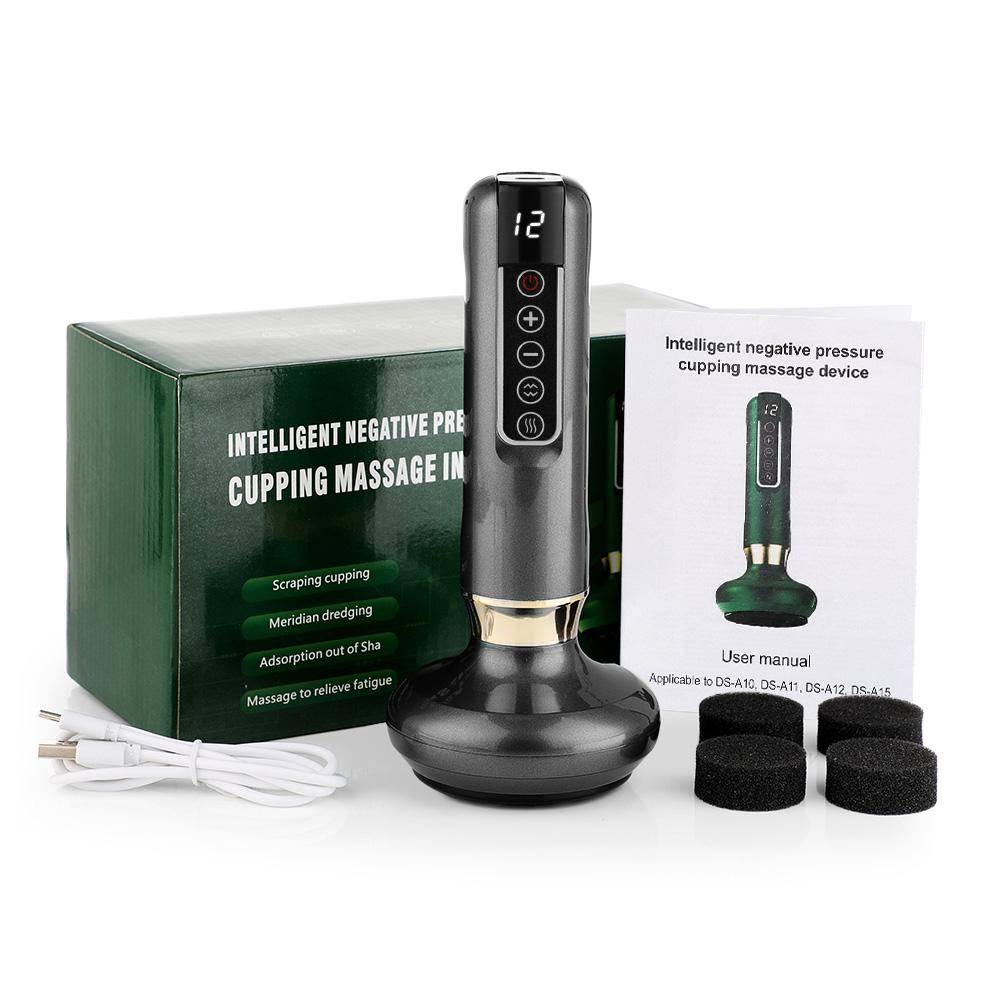 Chinese Electric Guasha Massager Vacuum Suction Cup Anti Cellulite Infrared Heat Slimming Beauty Therapy