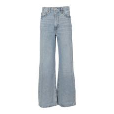 Levi's, Jeans, Dame, Blå, W25, Bomuld, Ribcage Wide Leg Jeans