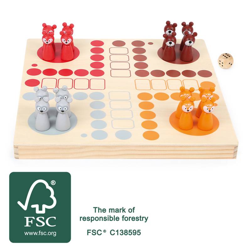 Brettspiel Ludo Waldtiere FSC 100% 11336