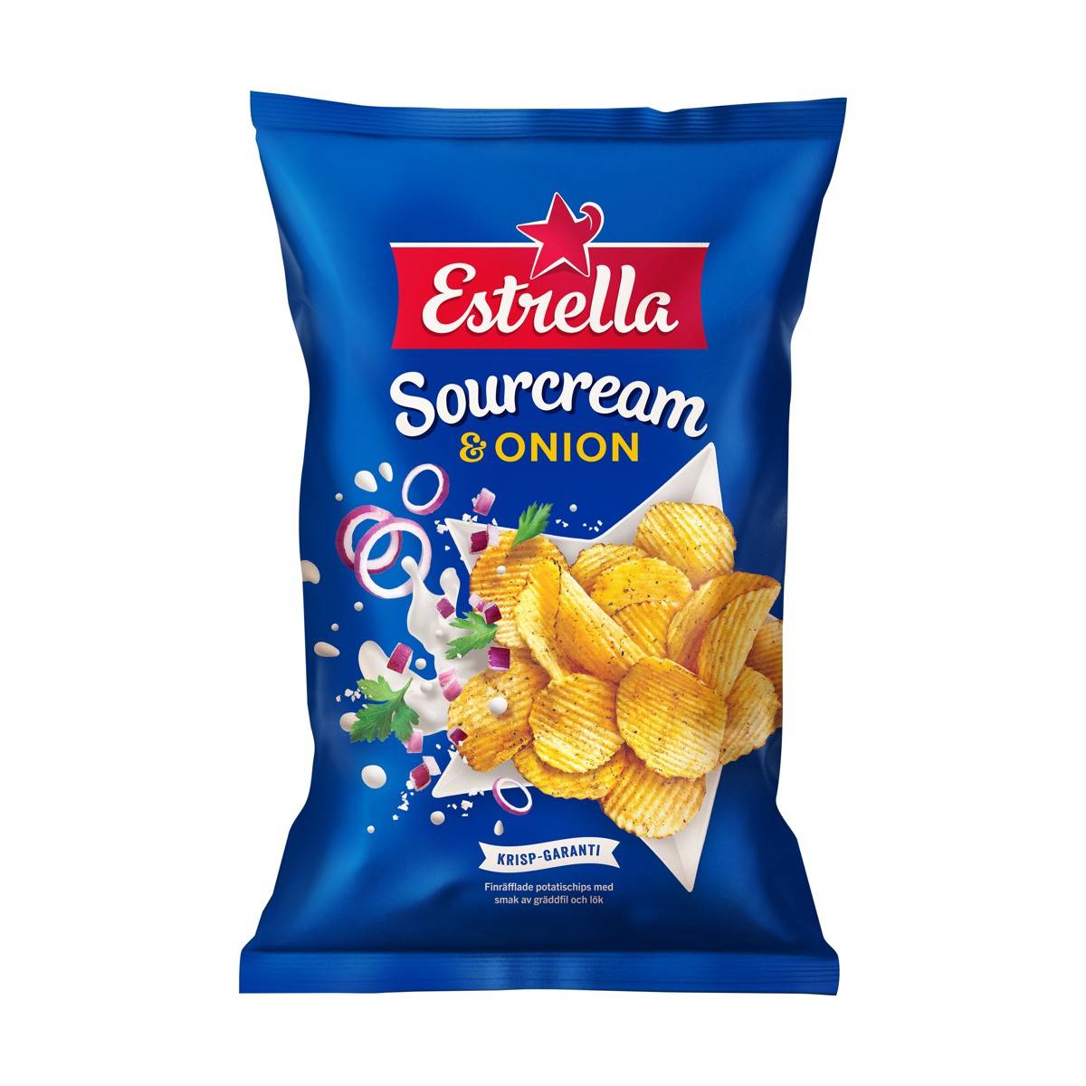Chips Estrella Sourcream & Onion Portionspåsar, 27x40g