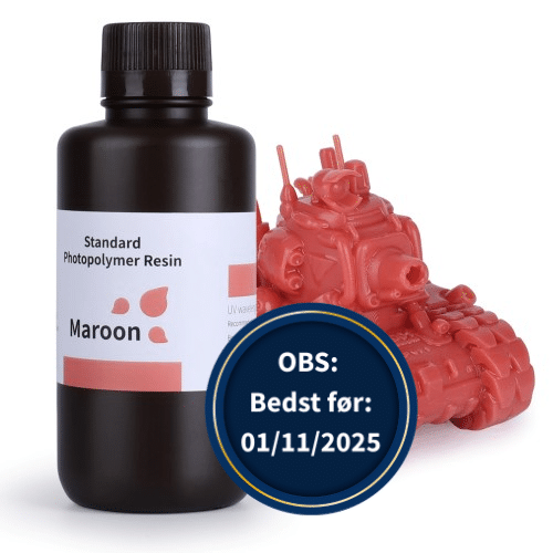 Elegoo Standard 0,5 kg Resin - Maroon (Datovare).