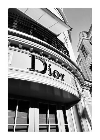 Dior Store B&W Poster