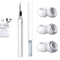 [3 Paare] Ersatz Ohrstöpsel für AirPods Pro und AirPods Pro 2 mit Geräuschreduzierungsloch, 3 in 1 Cleaner Kit für AirPods 1 2 3 Pro/Pro 2, Silikon-Ohrstöpsel für AirPods Pro (S/M/L)