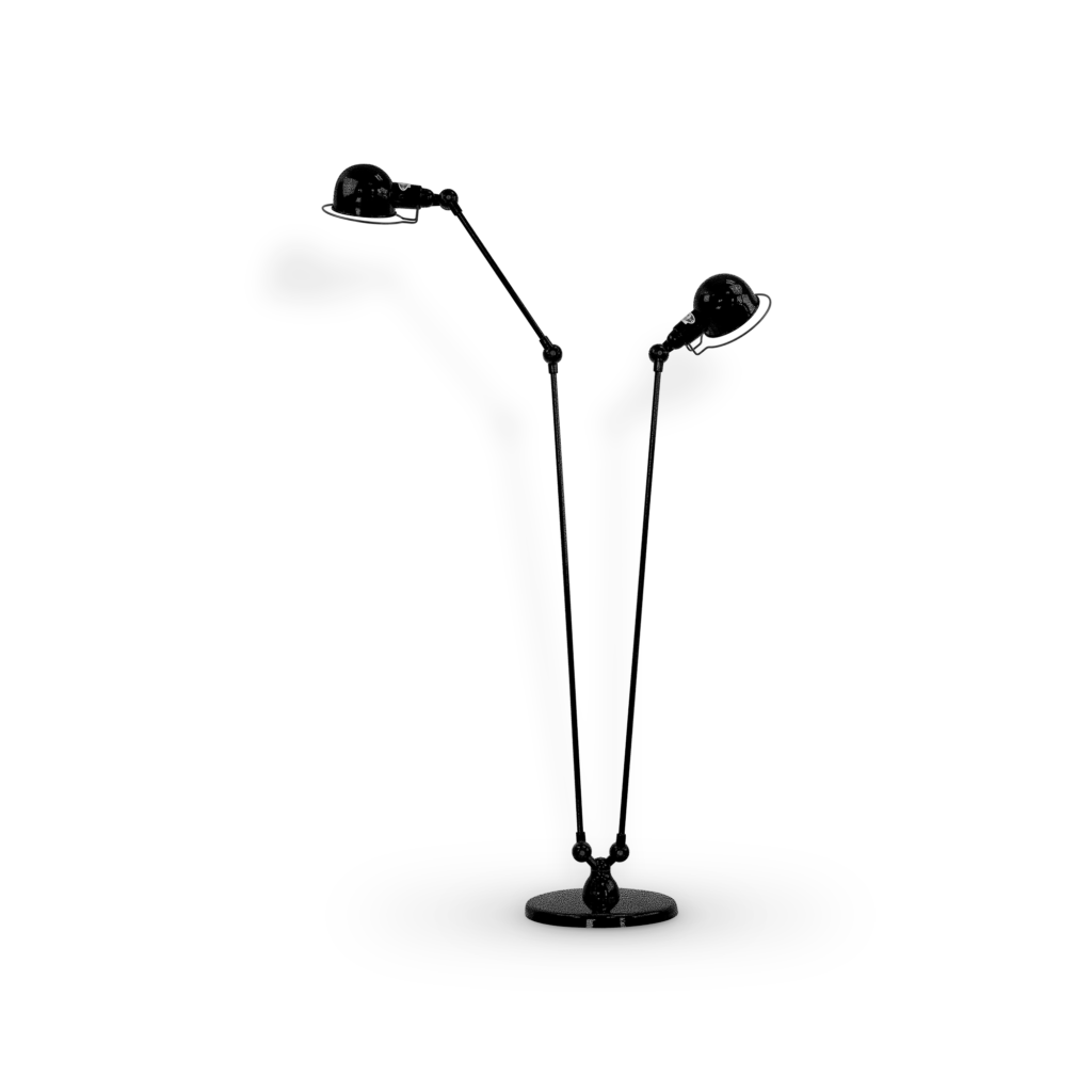 Signal SI8380 gulvlampe fra Jieldé - Black hammered / Blank