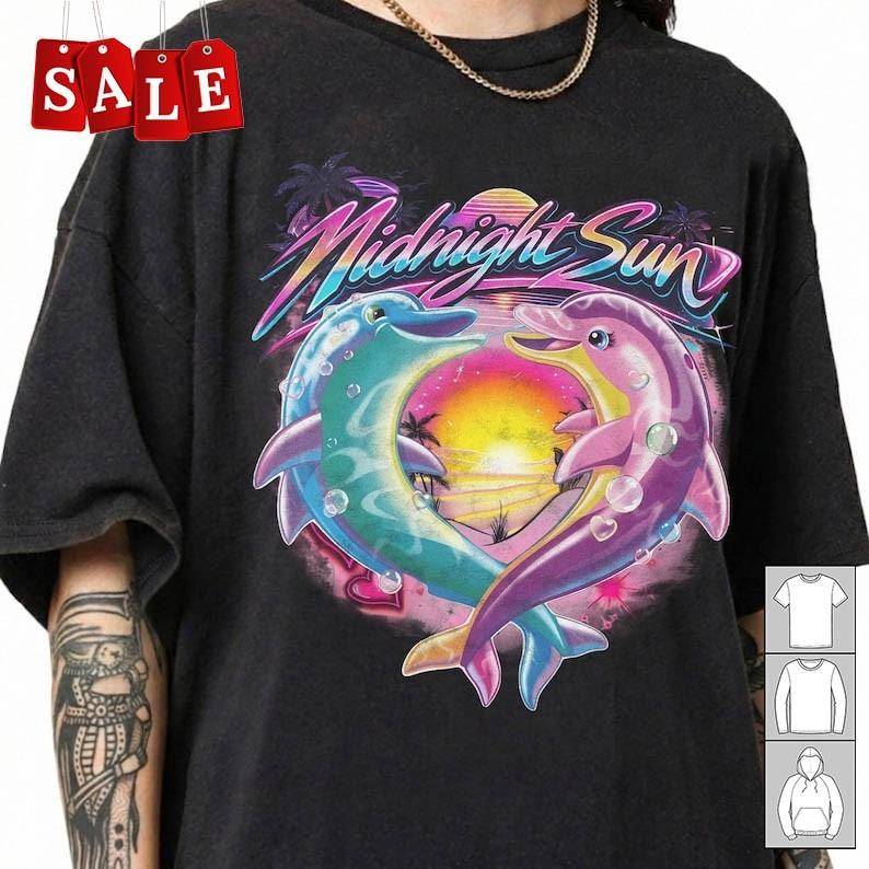 Hett Zara Larsson Midnight Sun Delfin Gåva Till Fans Unisex S5XL T-shirt WE702 Unisex T-shirt cm blue