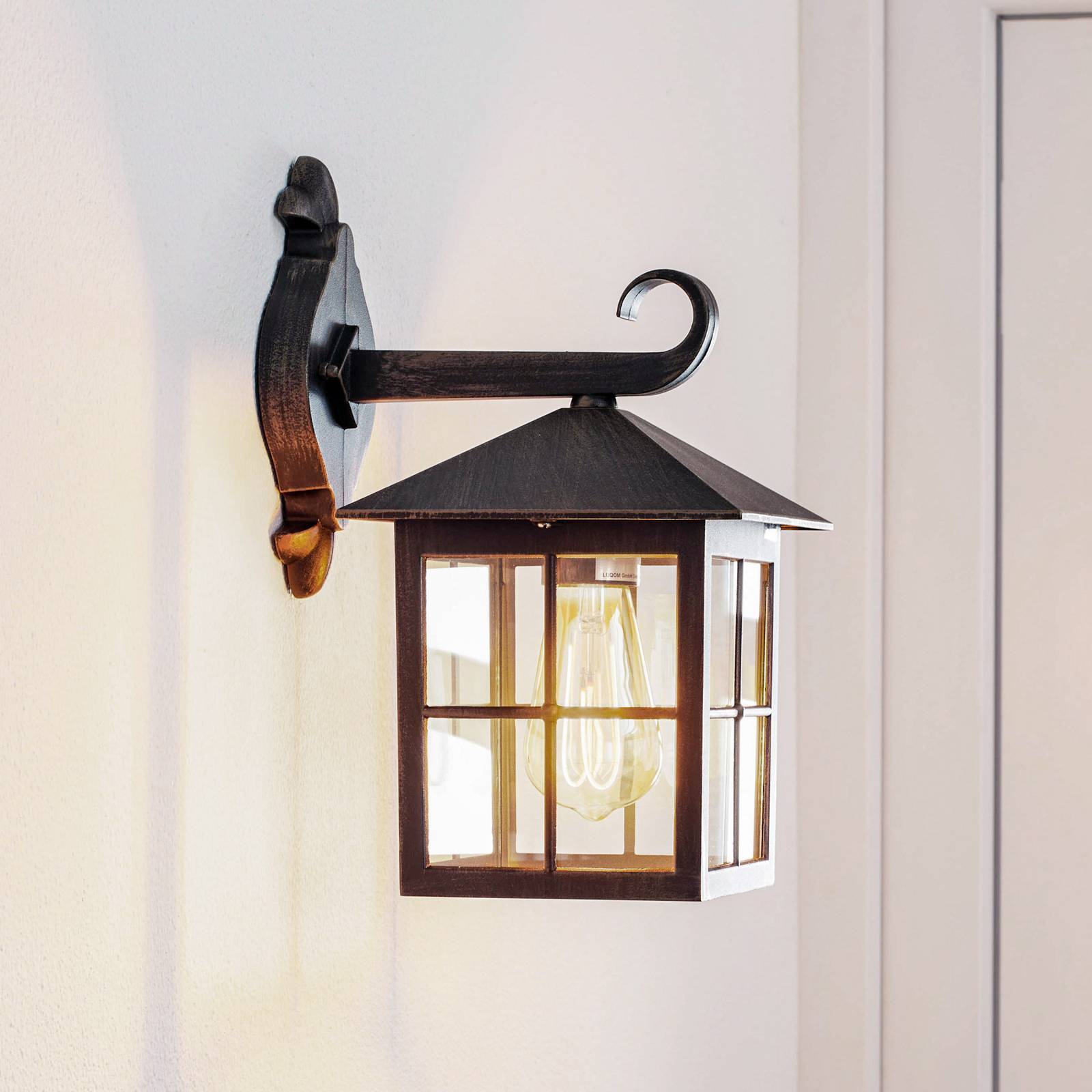 Vägglampa utomhus Ida Lindby, Aluminium / grå / zink, Antik, Utomhusvägglampa