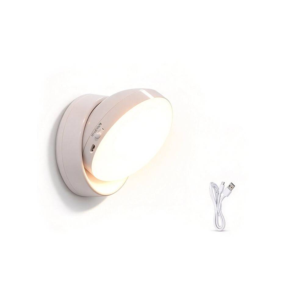360 PIR Motion Sensing Light Round Saving Bedroom USB Rechargeable Closet Bedside Stairs Induction Lamp