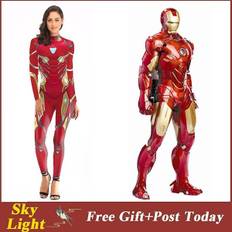 Carnival Cosplay Iron Man Kostume Kvinder Fancy Dress Halloween Costume Jumpsuit Bodysuit Avengers Suit