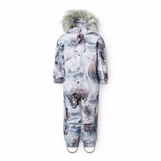 Molo Polaris Fur Vinter-overtræksdragt Bison  Bison 104 cm  Blå  104 cm  Unisex