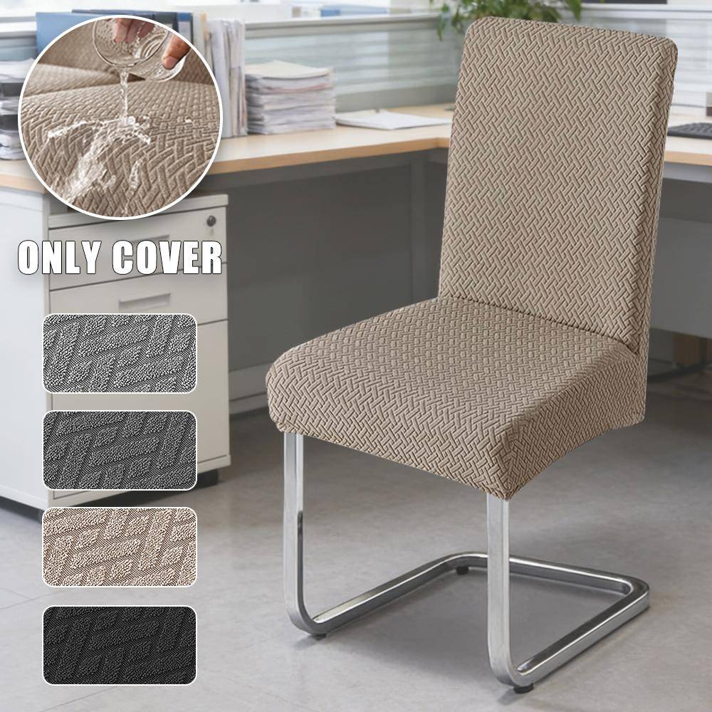 1 st Vattentätt Twill Stolskydd Jacquard Tjock Enfärgad Stolssitskydd Matsal Elastiskt Universellt Skydd Restaurang gray