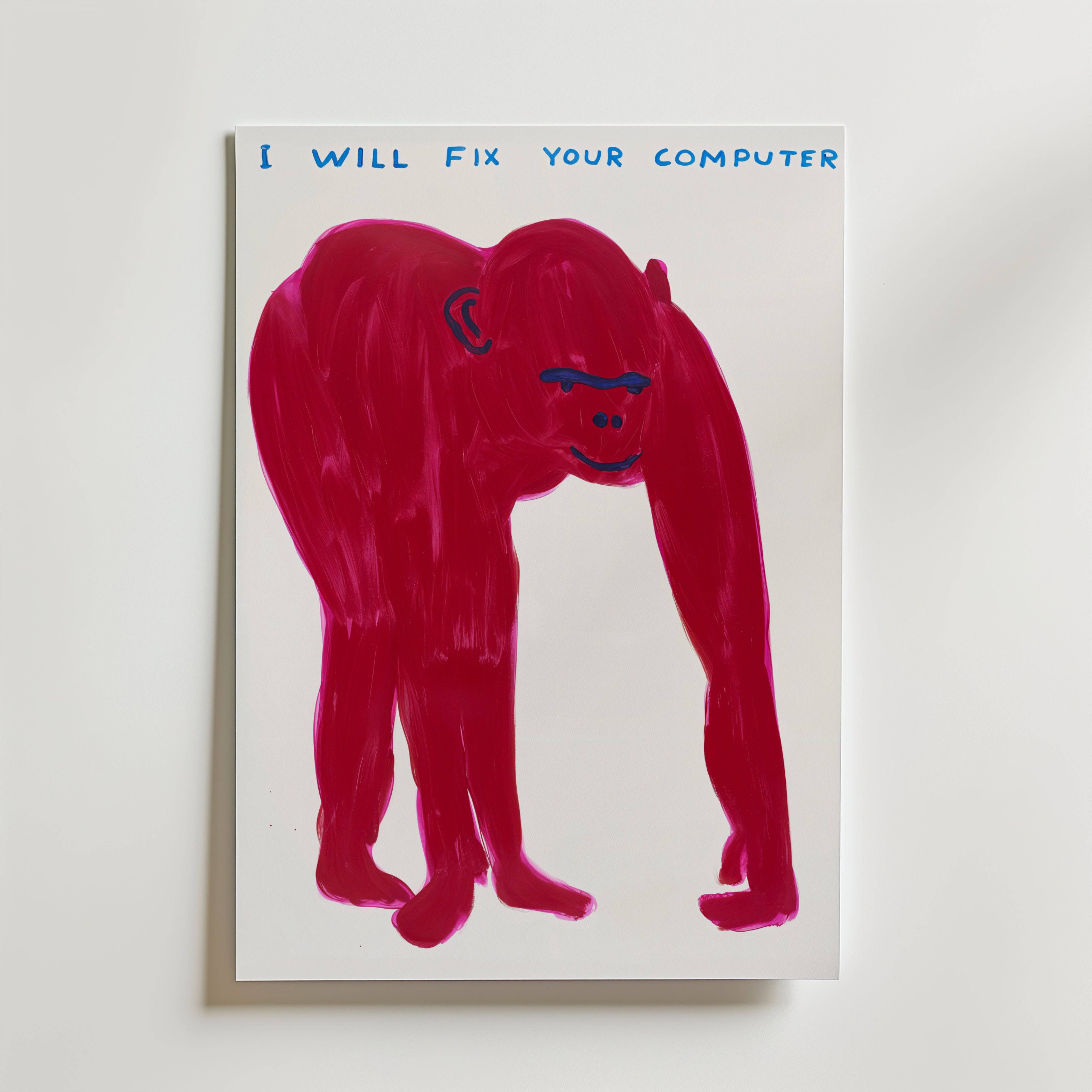 Computer Fix Gorilla Poster - Fine Art Poster 70x100 cm