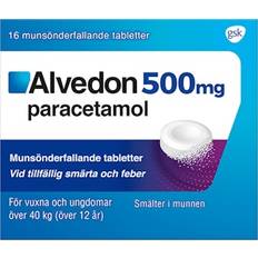 Alvedon Paracetamol 500mg Munsönderfallande Tablett