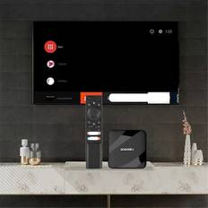 ATV Android 14 Smart TV Box 4G+32G AV1 S905W2 Quad-Core Dual WiFi Stemmefjernbetjening Medieafspiller 8K 4K Set Top Box EU Stik
