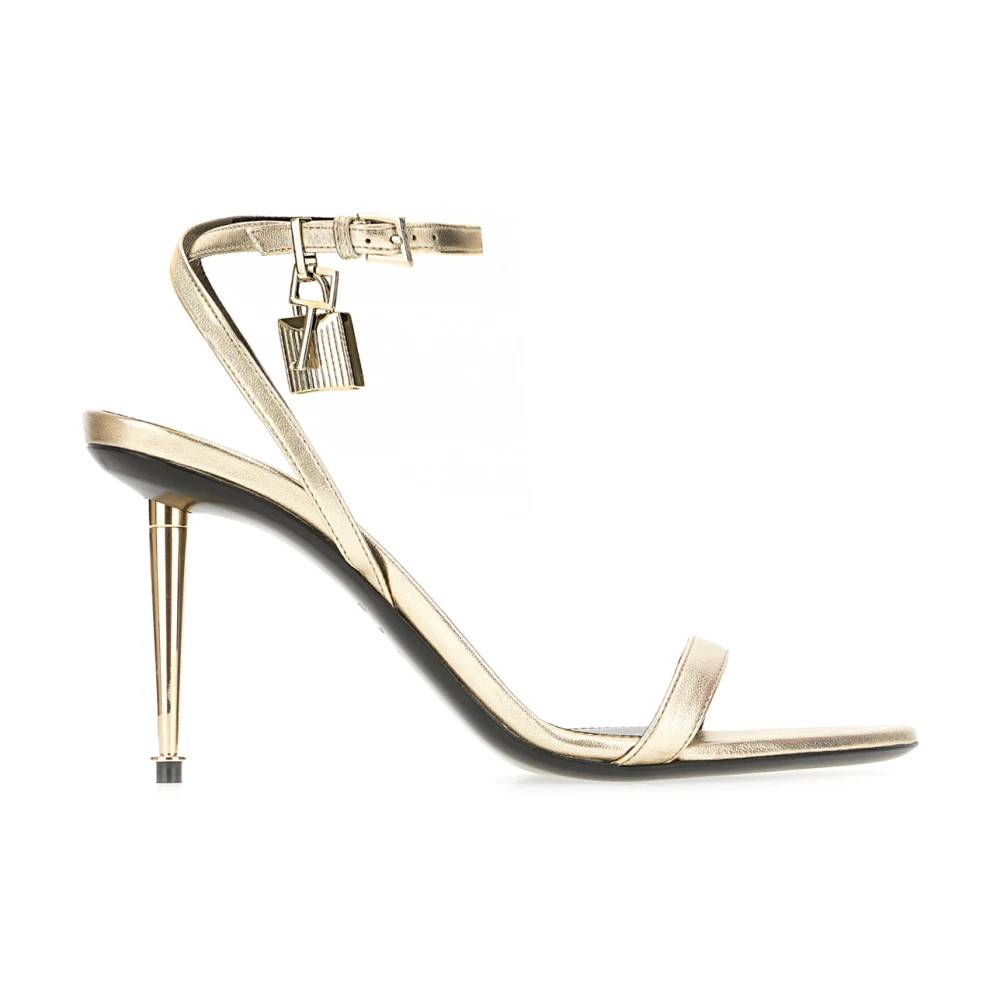 Tom Ford Padlock Sandaler - Sko - Dame - Gul - 37 1/2 EU - Uld